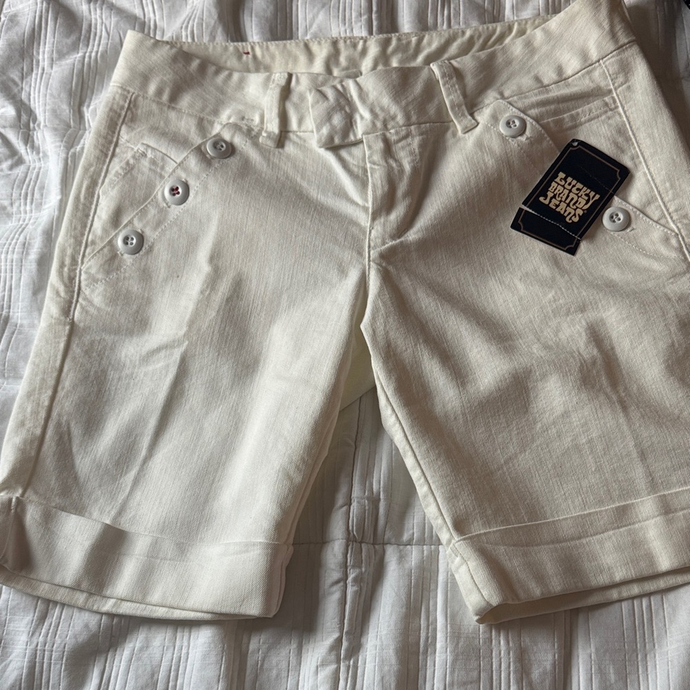 Lucky Brand Women's Off-White Bermudas
